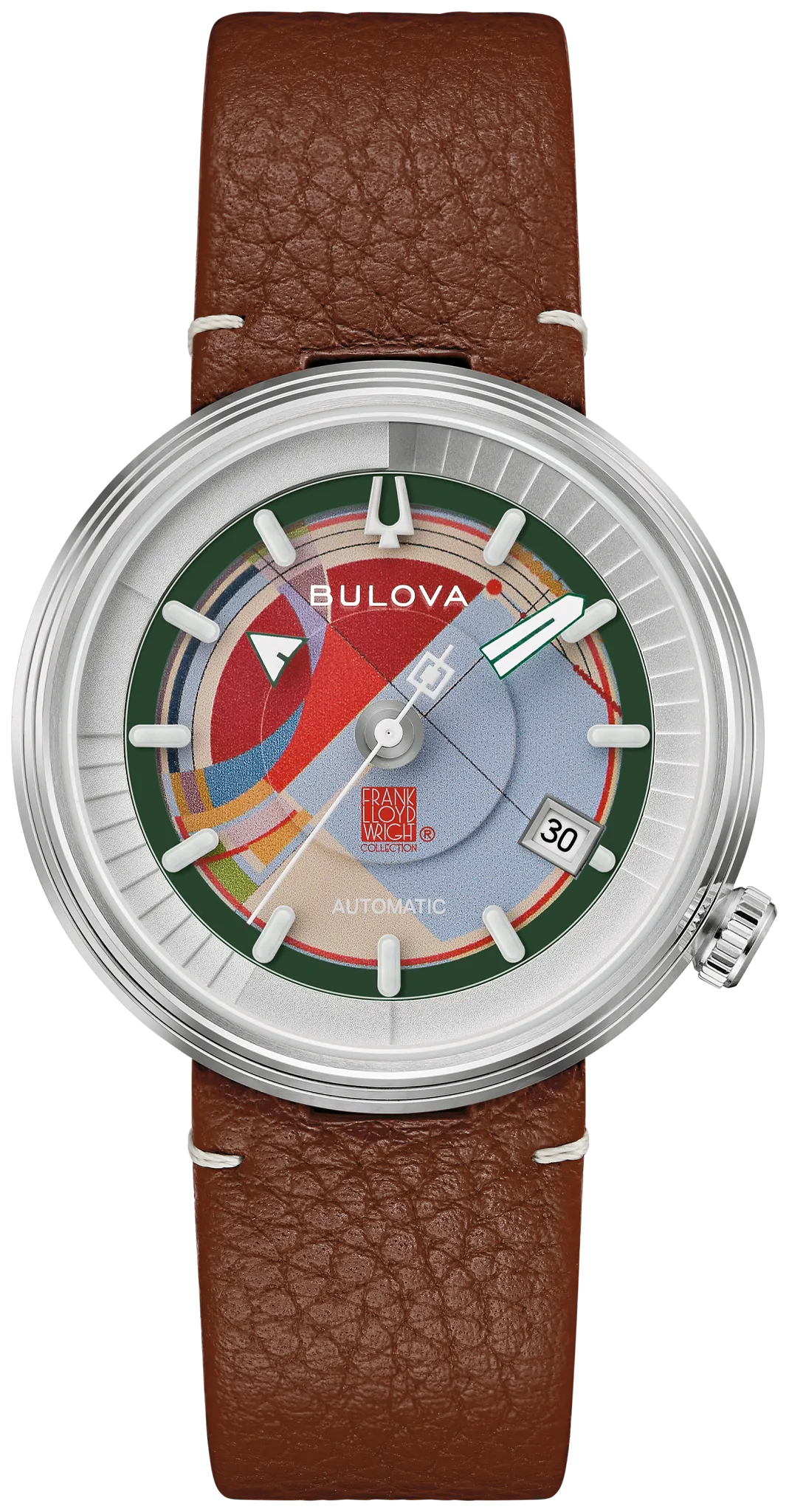 クラウディ Green Dial Leather Strap David and Gladys Wright House 96B486 | Bulova